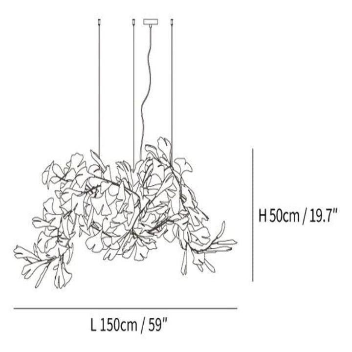 Ginkgo Luxury Chandelier Style G - 10 Lights: L 59''(150cm) x H 19.7''(50cm)casivra