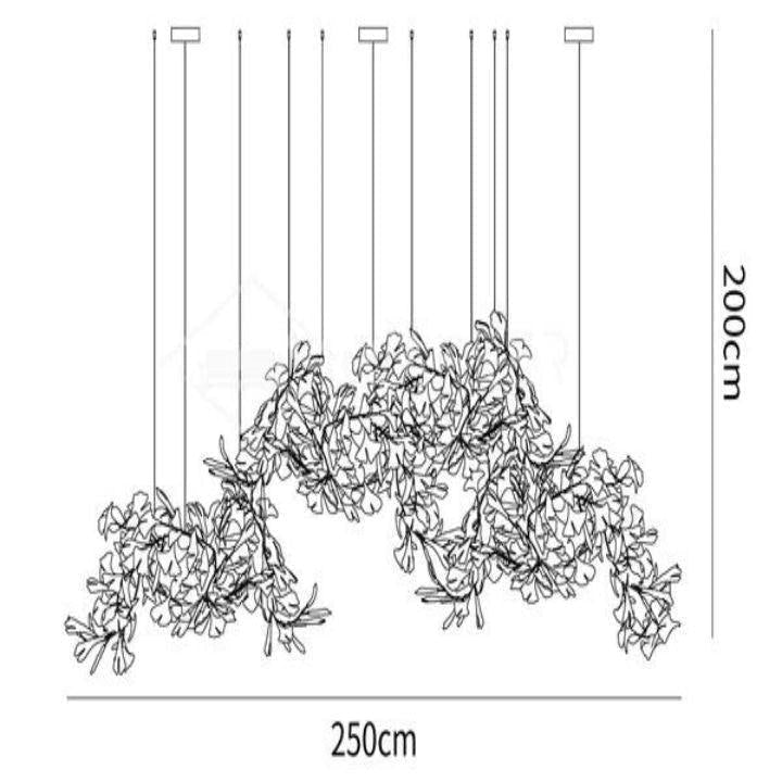Ginkgo Luxury Chandelier Style H - 18 Lights: L 98.4(250cm) x H 78.7(200cm)casivra
