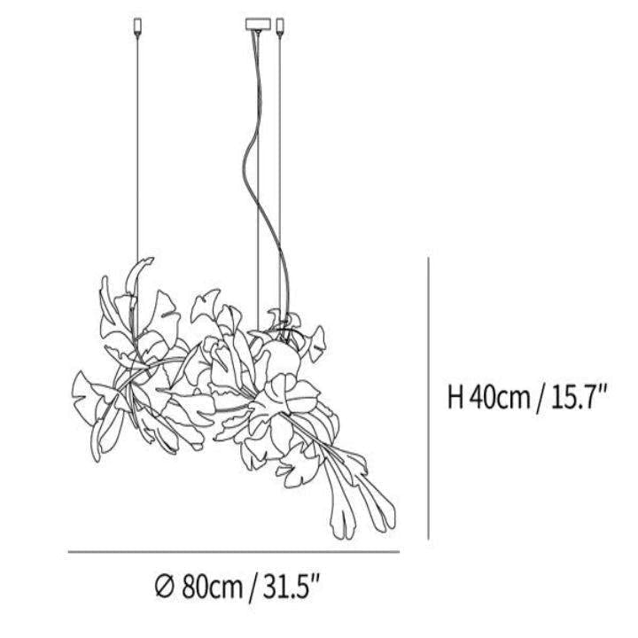 Ginkgo Luxury Chandelier Style I - 8 Lights: L 31.5''(80cm) x H 15.7'''(40cm)casivra