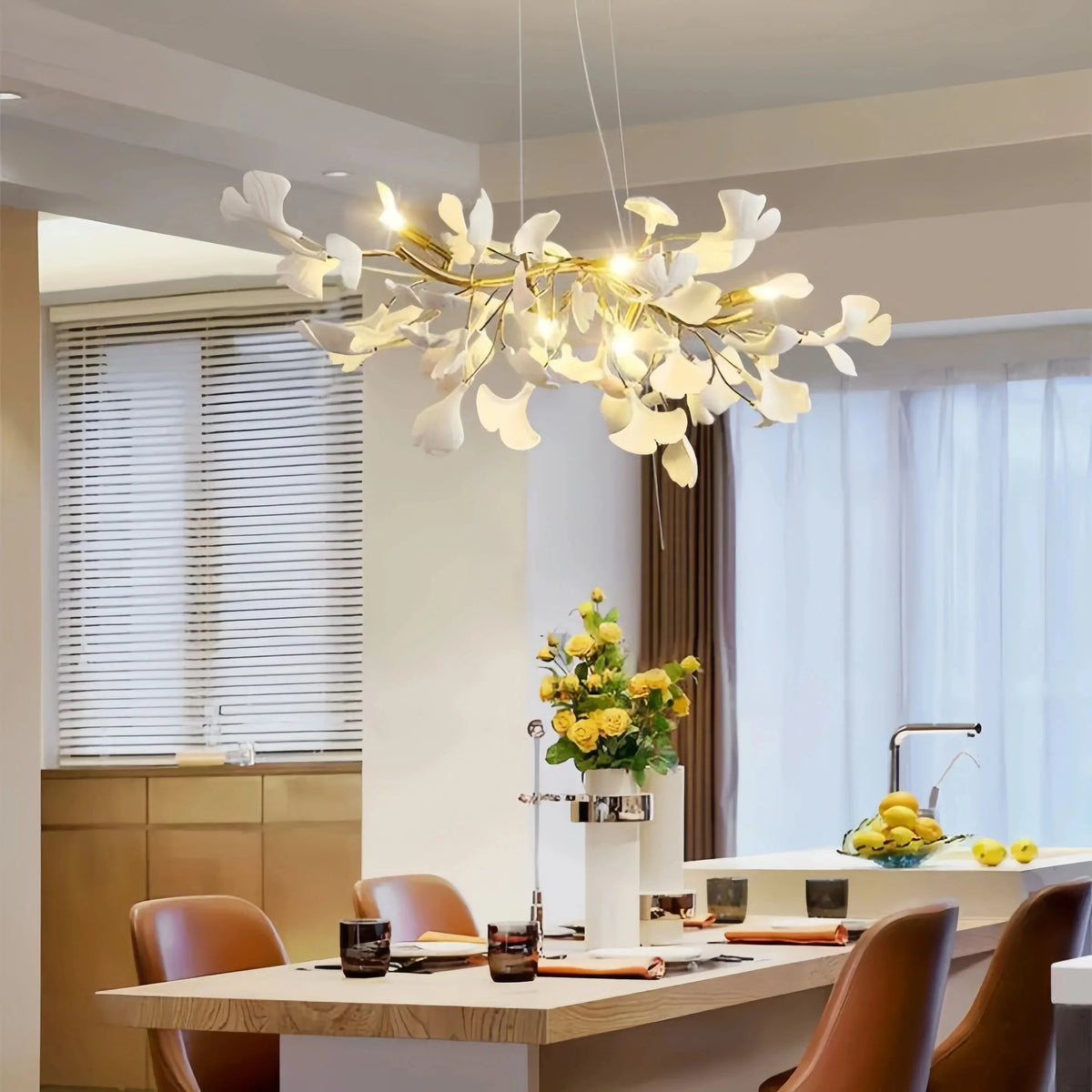 Ginkgo Luxury Linear Chandelier Style C - L 31.5″(80cm) x W 17.7″(45cm) x H 13.8″(35cm) (G9*6)casivra