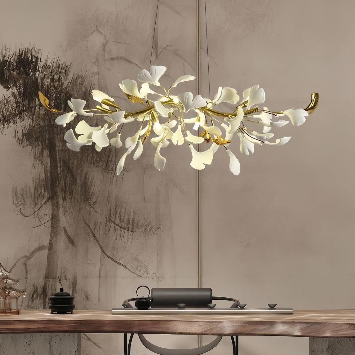 Ginkgo Luxury Linear Chandelier Style C - L 59″(150cm) x W 17.7″(45cm) x H 17.7″(45cm) (G9*12)casivra