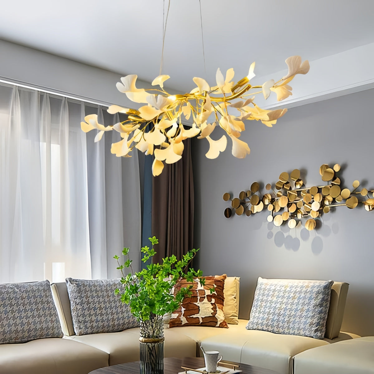 Ginkgo Luxury Linear Chandelier Style C - L 59″(150cm) x W 17.7″(45cm) x H 17.7″(45cm) (G9*12)casivra