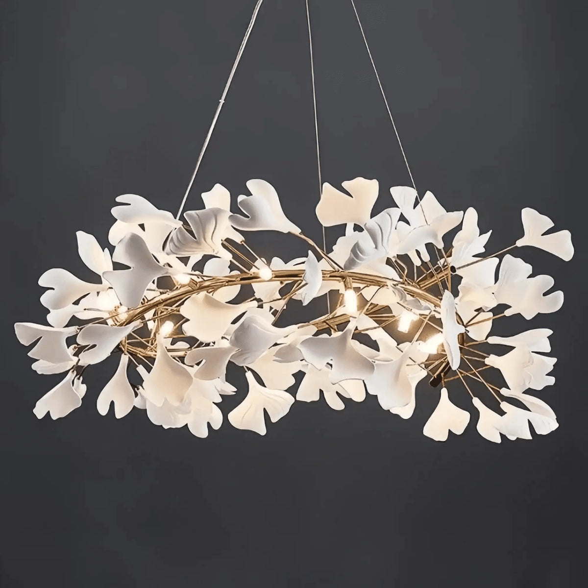 Ginkgo Round Chandelier - 24"casivra