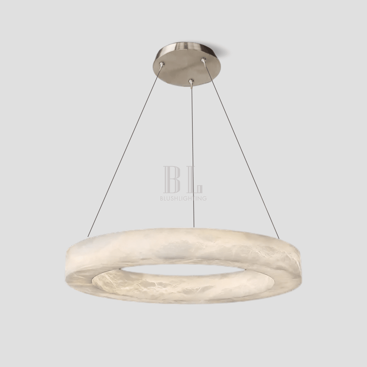 Glacera Alabaster Round Chandelier 19'' 27'' 36'' 60''D - D 27.6"Chromecasivra