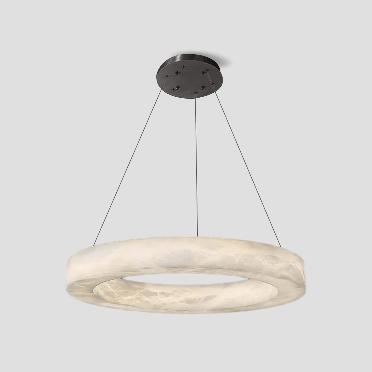 Glacera Alabaster Round Chandelier 19'' 27'' 36'' 60''D - D 19.7"Bronzecasivra