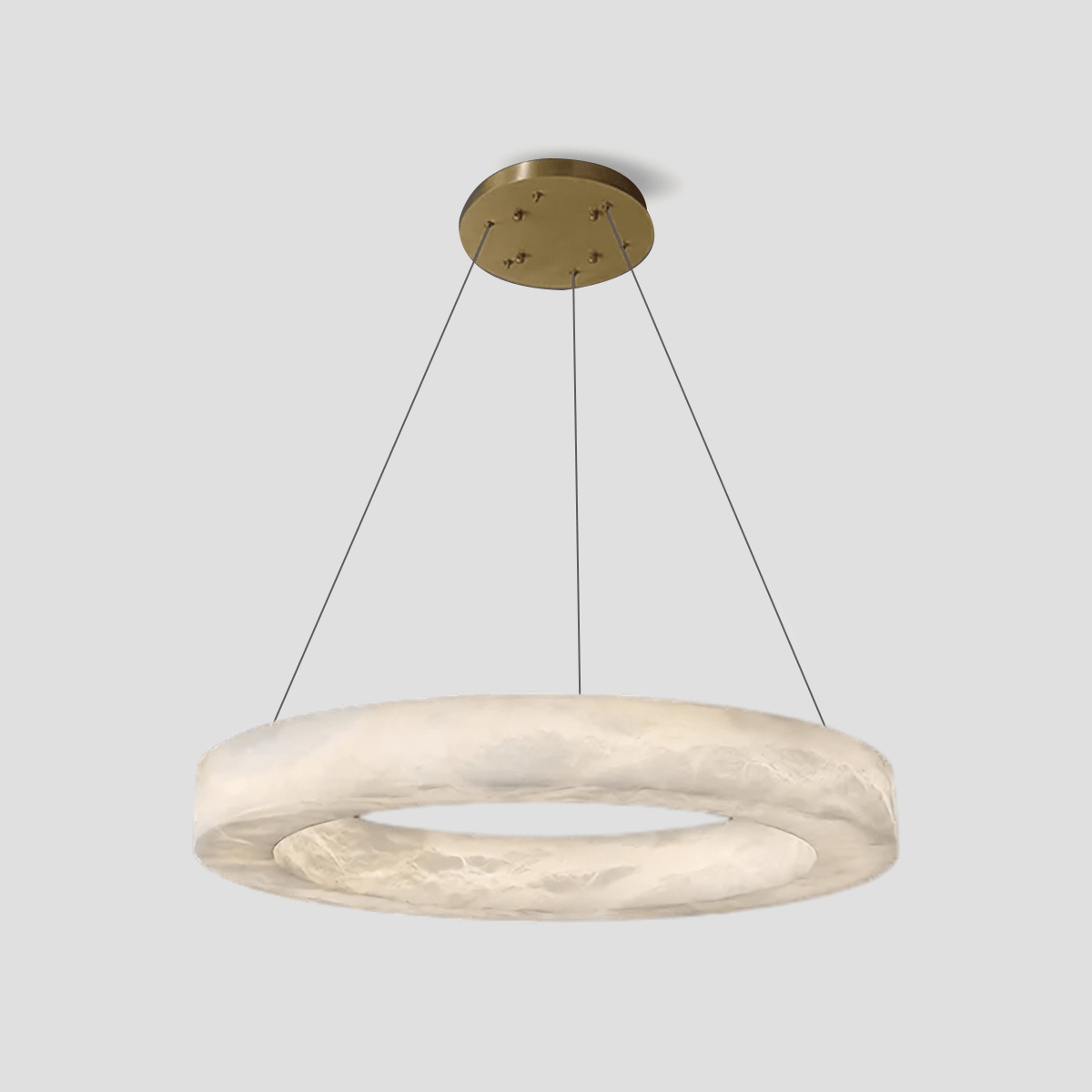 Glacera Alabaster Round Chandelier 19'' 27'' 36'' 60''D - D 27.6"Brasscasivra