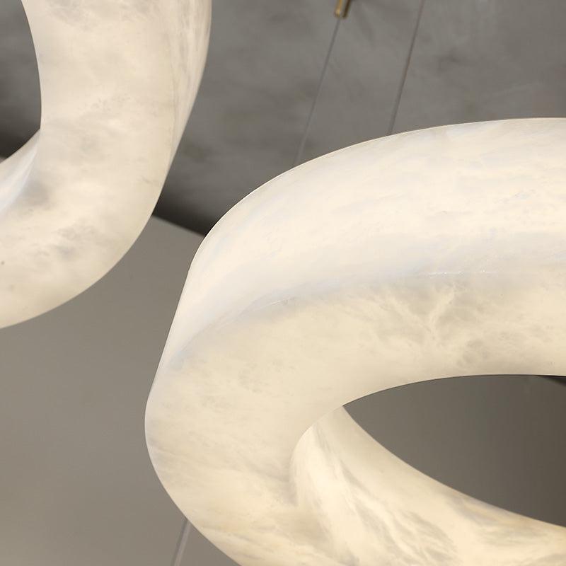 Glacera Alabaster Round Chandelier 19'' 27'' 36'' 60''D - D 27.6"Bronzecasivra