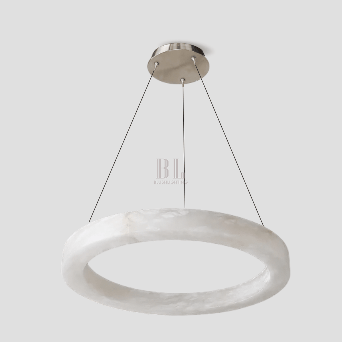 Glacera Alabaster Round Chandelier 19'' 27'' 36'' 60''D - D 35.4"Chromecasivra