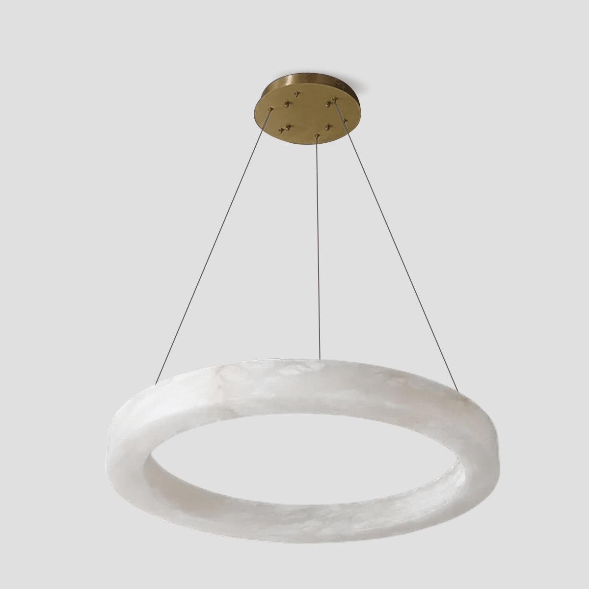 Glacera Alabaster Round Chandelier 19'' 27'' 36'' 60''D - D 35.4"Brasscasivra