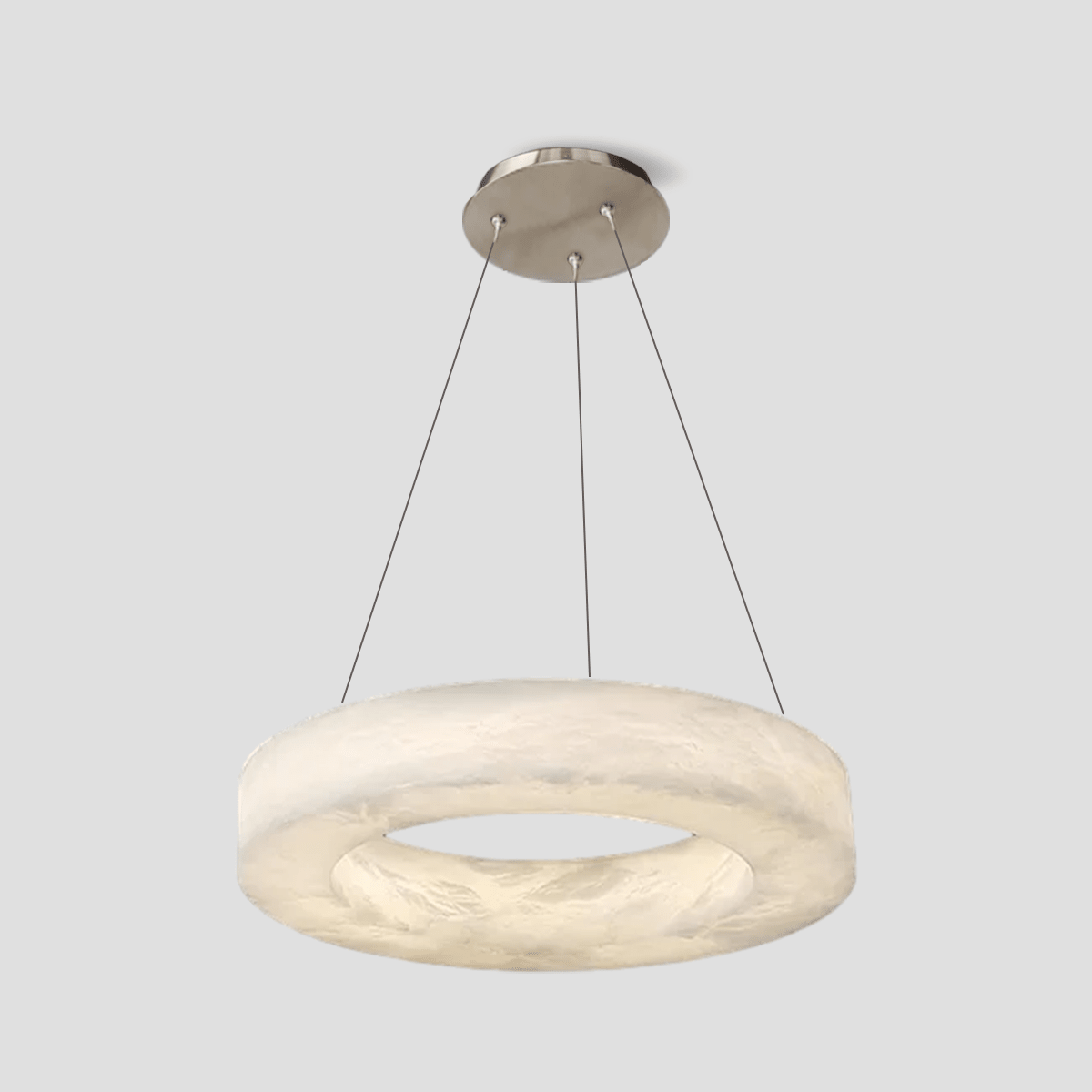 Glacera Alabaster Round Chandelier 19'' 27'' 36'' 60''D - D 19.7"Chromecasivra