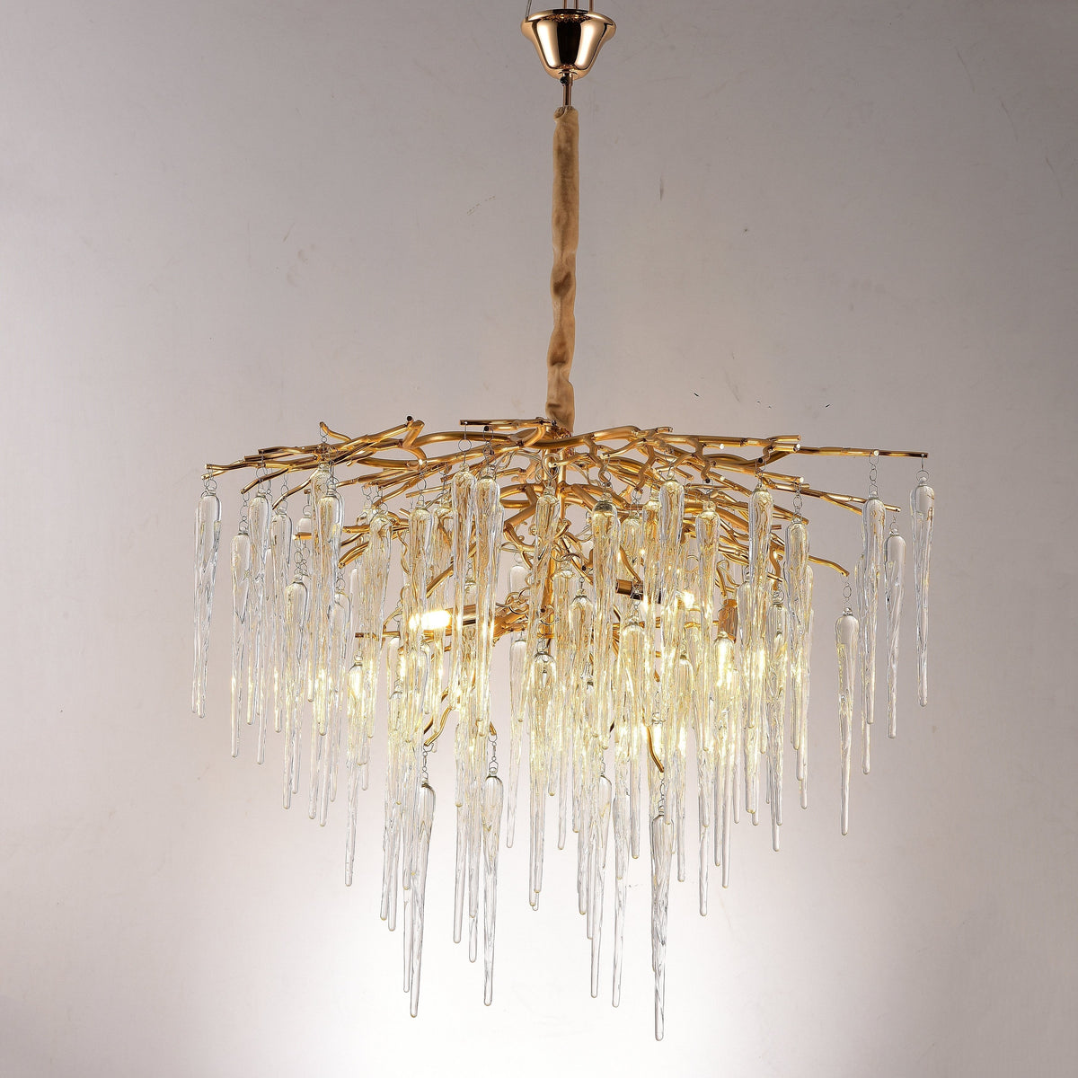 Glacier Organic Branch Round Chandelier - 20" diameterDark Coppercasivra