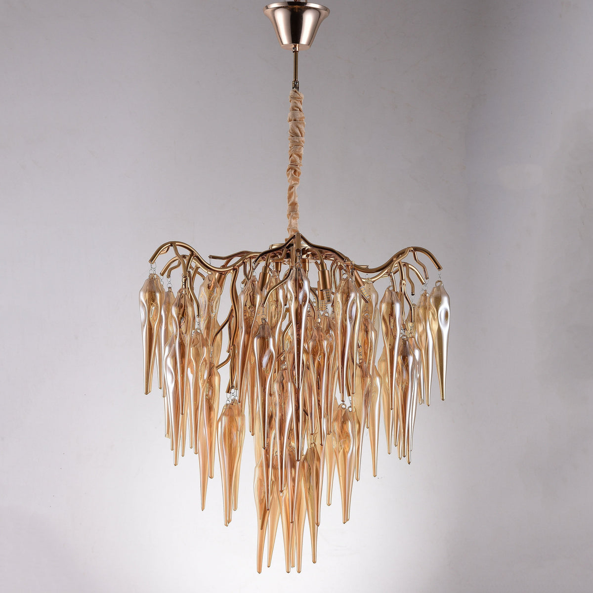 Glacier Organic Branch Round Chandelier - 20" diameterDark Coppercasivra