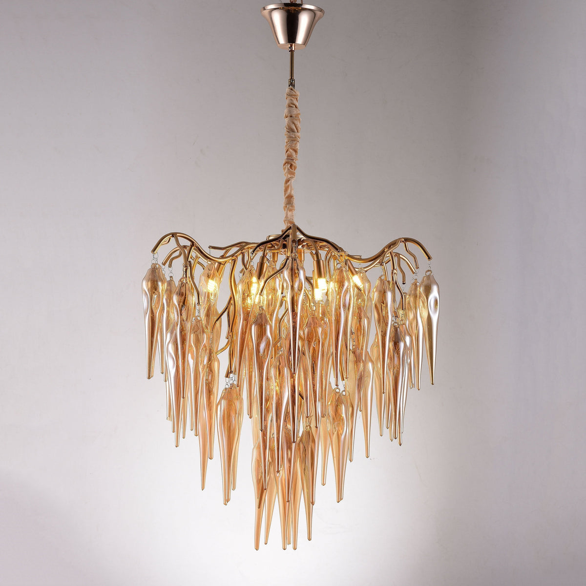 Glacier Organic Branch Round Chandelier - 20" diameterDark Coppercasivra