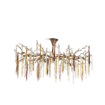 Glamour Dripstone Chandelier - L 39.4″(100cm) x W 23.6″(60cm) x H 27.6″(70cm)Bronze + Clearcasivra