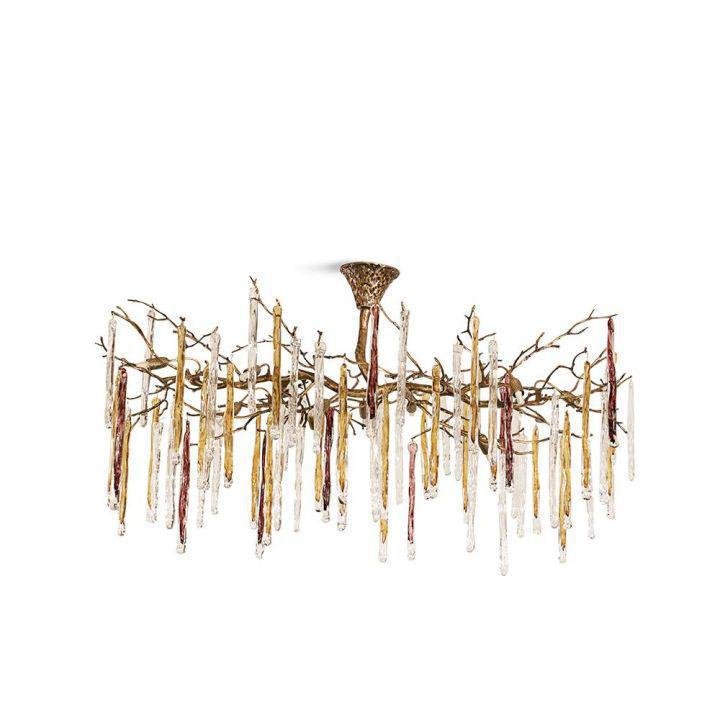 Glamour Dripstone Chandelier - L 39.4″(100cm) x W 23.6″(60cm) x H 27.6″(70cm)Bronze + Clearcasivra