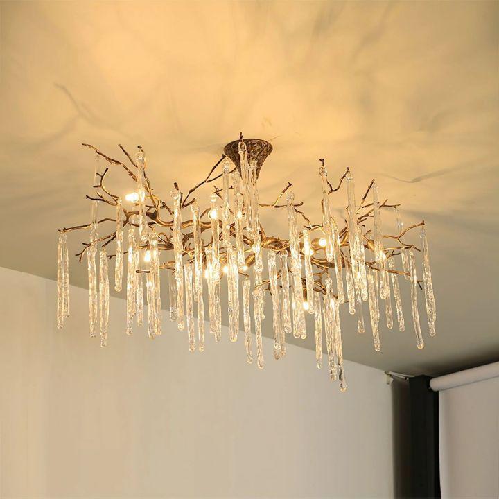 Glamour Dripstone Chandelier - L 39.4″(100cm) x W 23.6″(60cm) x H 27.6″(70cm)Bronze + Clearcasivra