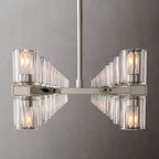 Arcachon Gear Crystal Rectangular Chandelier 54"