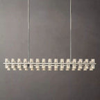 Arcachon Gear Crystal Rectangular Chandelier 54"