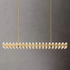 Arcachon Gear Crystal Rectangular Chandelier 72"