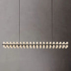 Arcachon Gear Crystal Rectangular Chandelier 72"