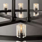 Arcachon Gear Crystal Two-Tier Round Chandelier 60"