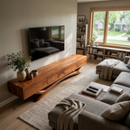 Modern TV Cabinet Curved Based Design For Living Room Furniture