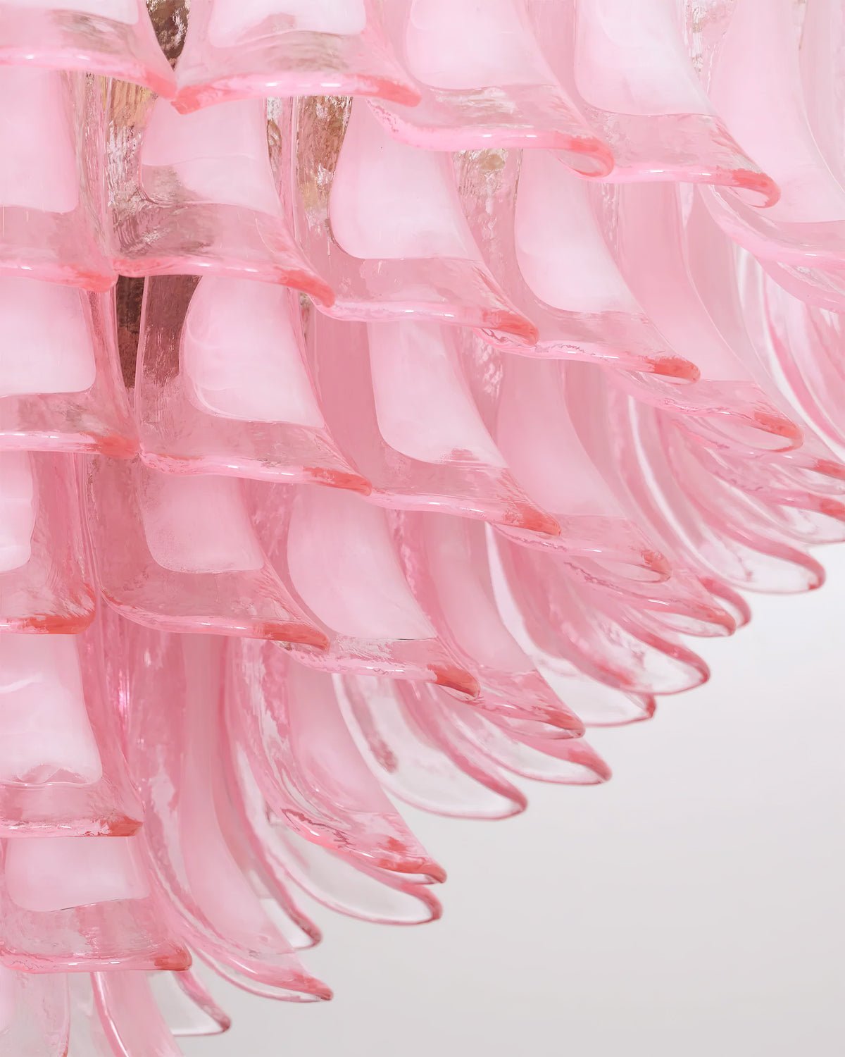 Gold & Pink Barcelona Murano Chandelier with 16 E14 Bulbs-casivra-casivra