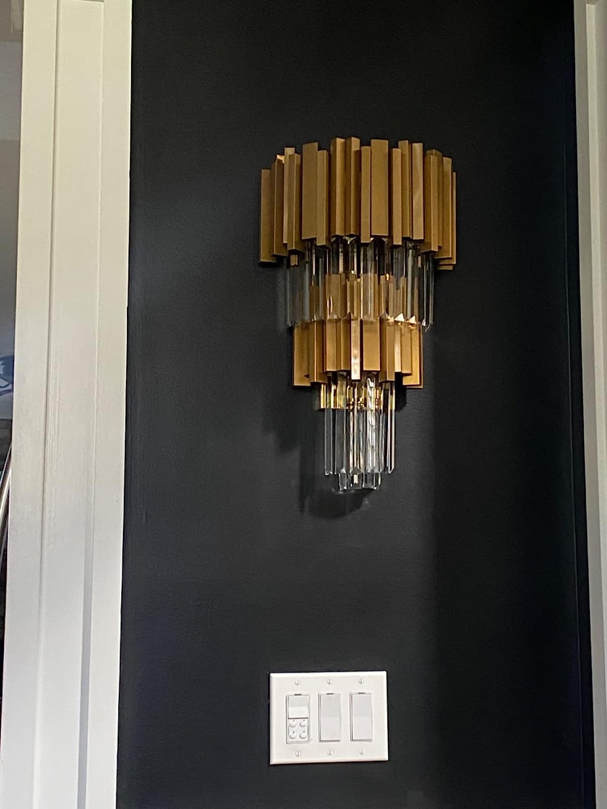 Gold/Silver Round Modern Tiered Metal Crystal Chandelier - 1 Layer Wall Light: D15.74" *H19.67"/9kgSilverWarm Lightcasivra