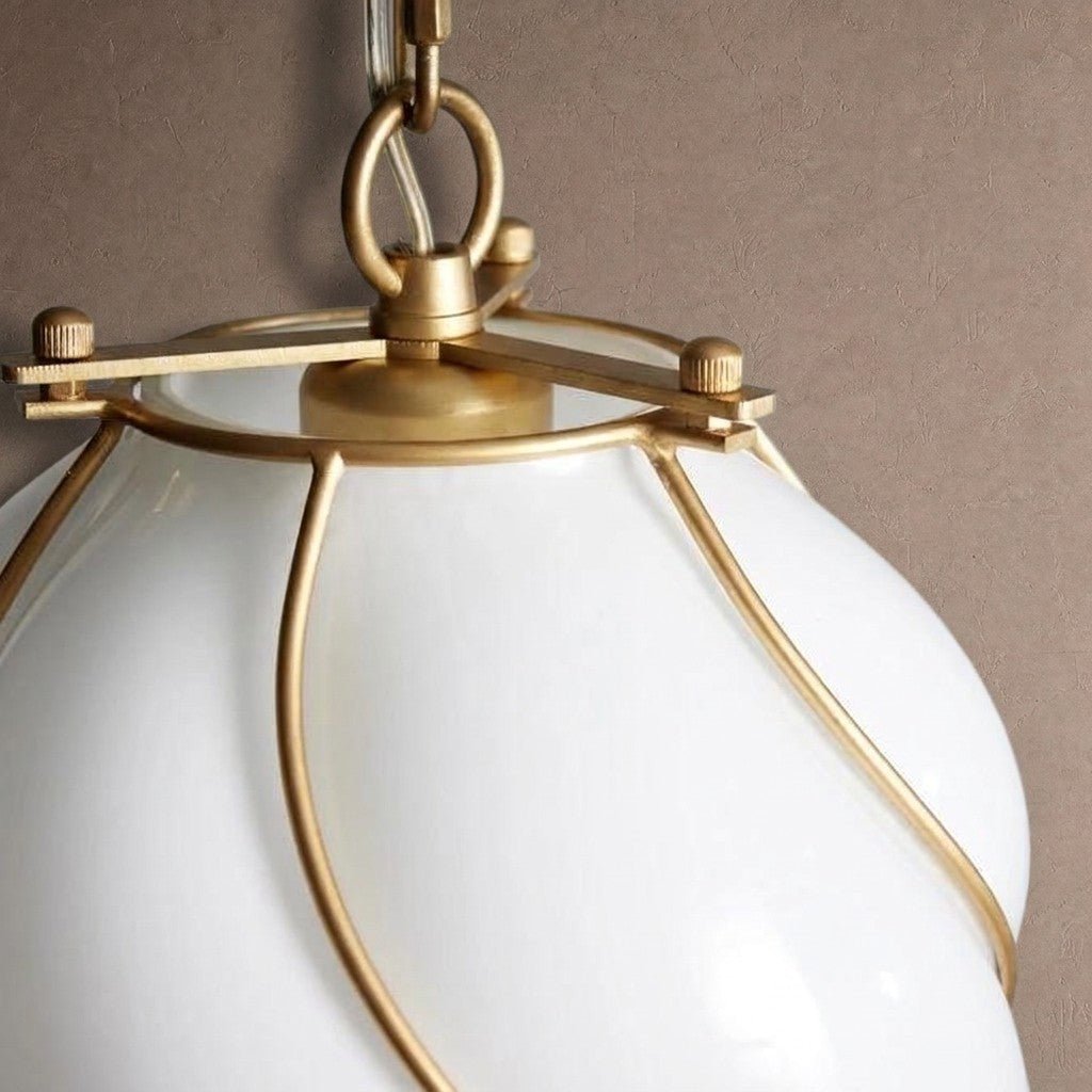 Grace Small Glass Pendant - 8" WBrasscasivra