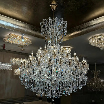 Grand Imperial Crystal Palace Chandelier for Mansion/Hotel Lobby/Banquet Hall - 54 Lights/D63"*H72.8"(D160cm*H185cm)/100kgWarm Lightcasivra