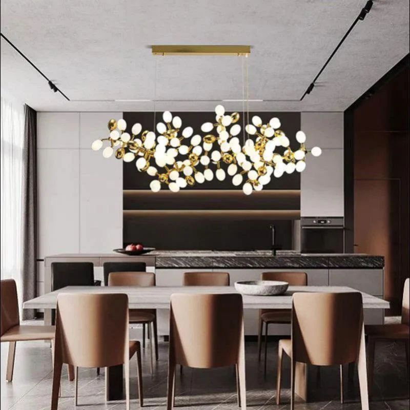 Grapes Horizontal Branch Chandelier - 39.4" L X 15.7" W X19.7" Hcasivra
