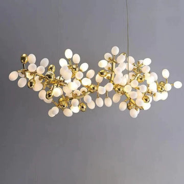 Grapes Horizontal Branch Chandelier - 39.4" L X 15.7" W X19.7" Hcasivra