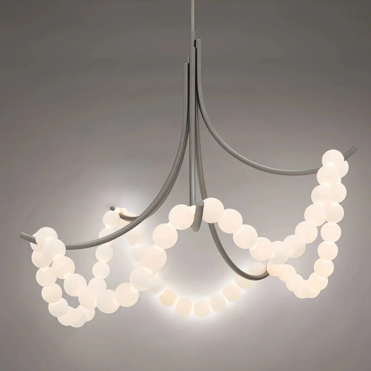 Grid Master Alabaster Chandelier - Antique Nickelcasivra