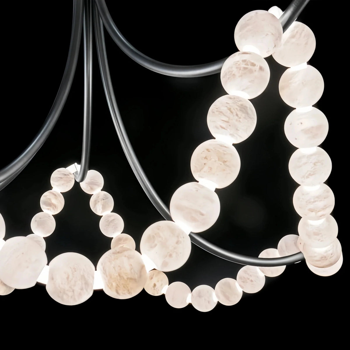Grid Master Alabaster Chandelier - Antique Nickelcasivra