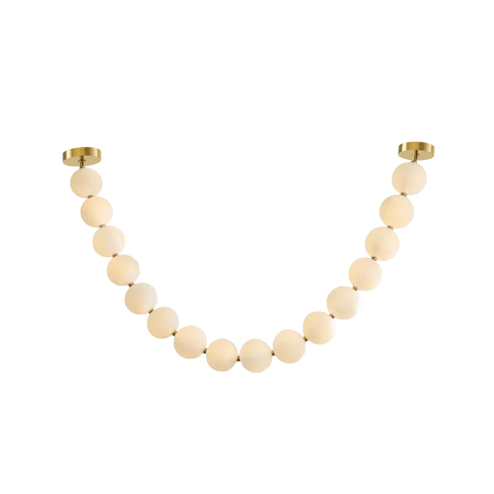 Halti Necklace Acrylic Chandelier - 114 Lights: Dia 31.5" x H 98.4"Gold & WhiteWarm Lightcasivra