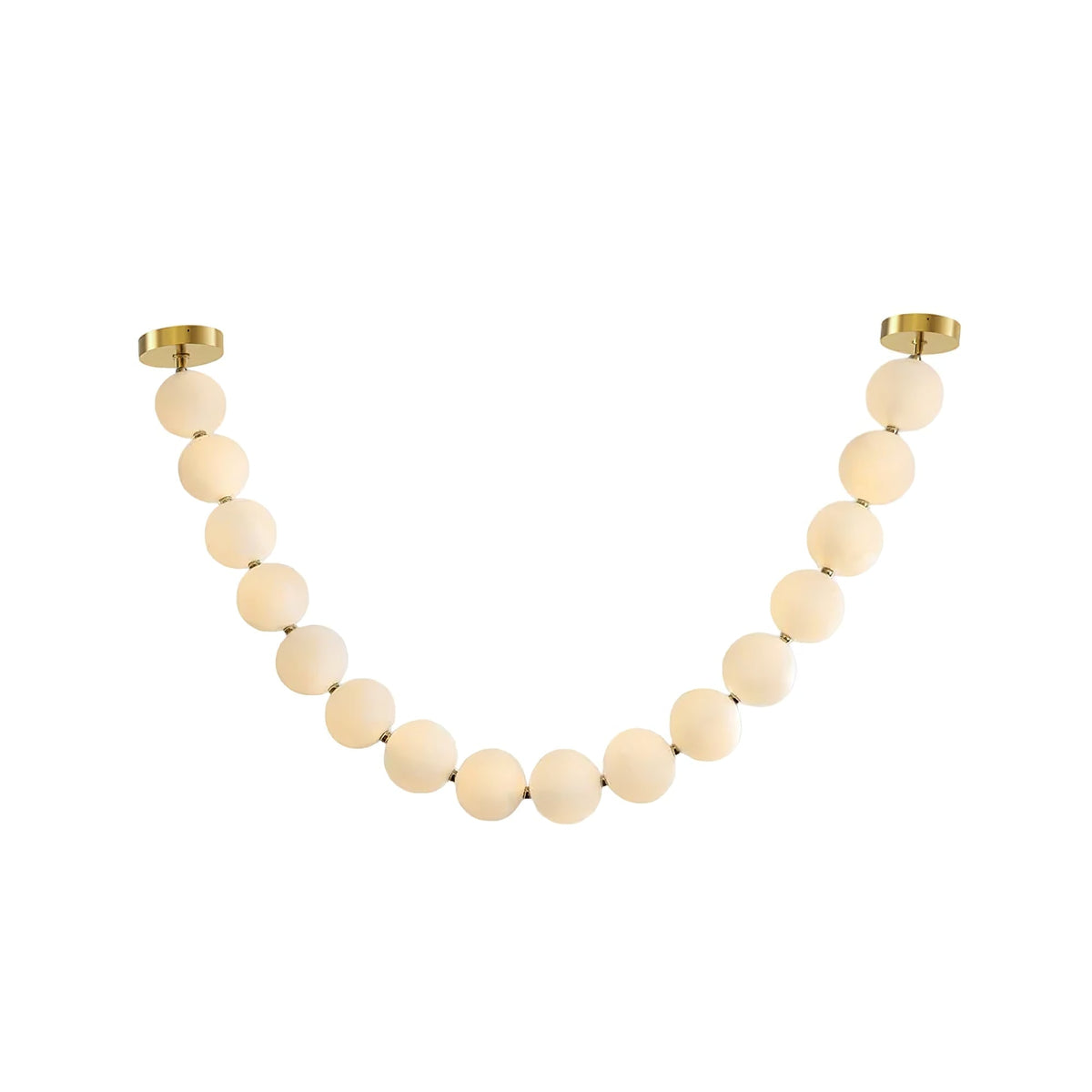 Halti Necklace Acrylic Chandelier - 114 Lights: Dia 31.5" x H 98.4"Gold & WhiteWarm Lightcasivra