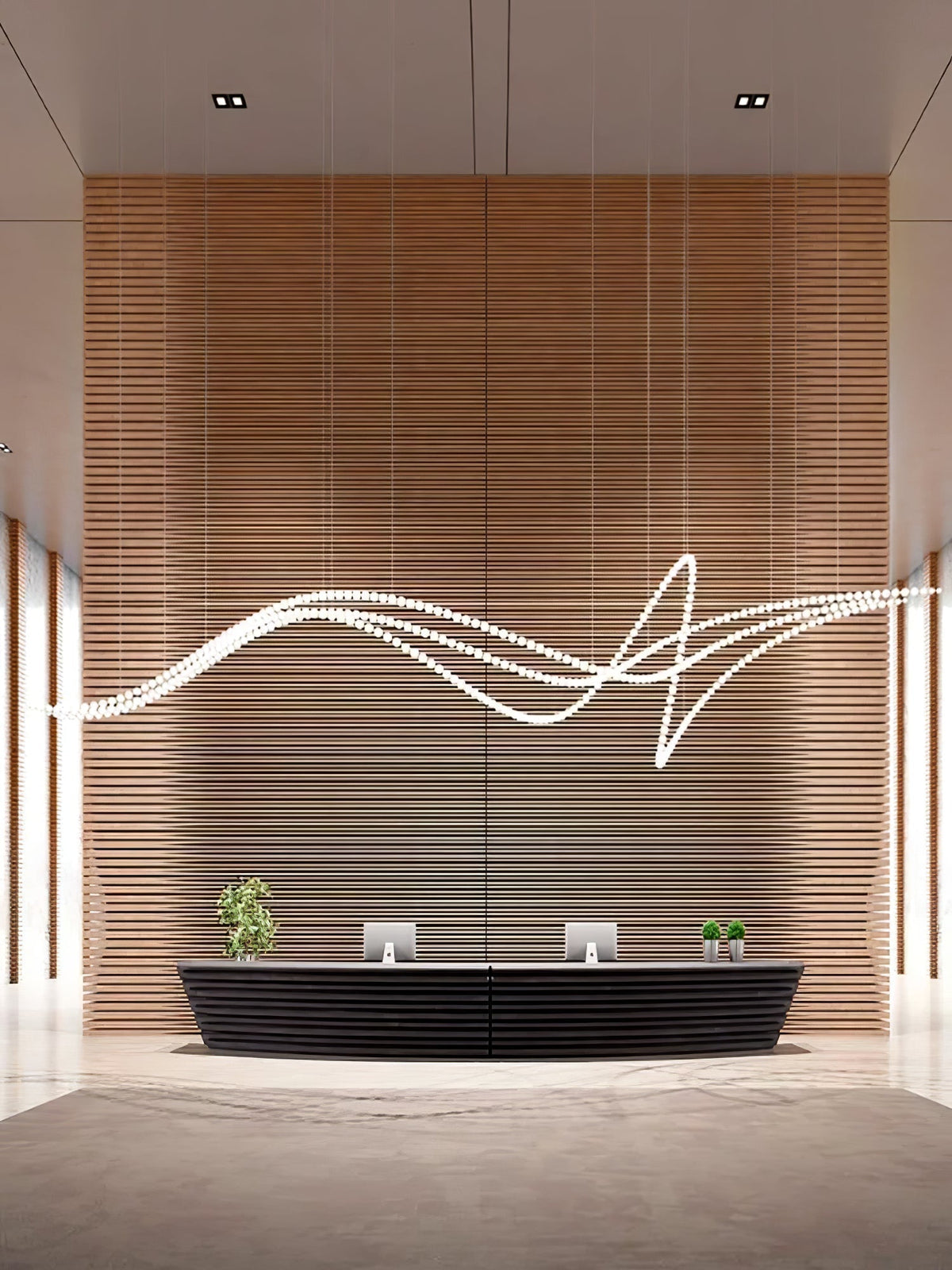 Halti Necklace Acrylic Chandelier - 114 Lights: Dia 31.5" x H 98.4"Gold & WhiteWarm Lightcasivra