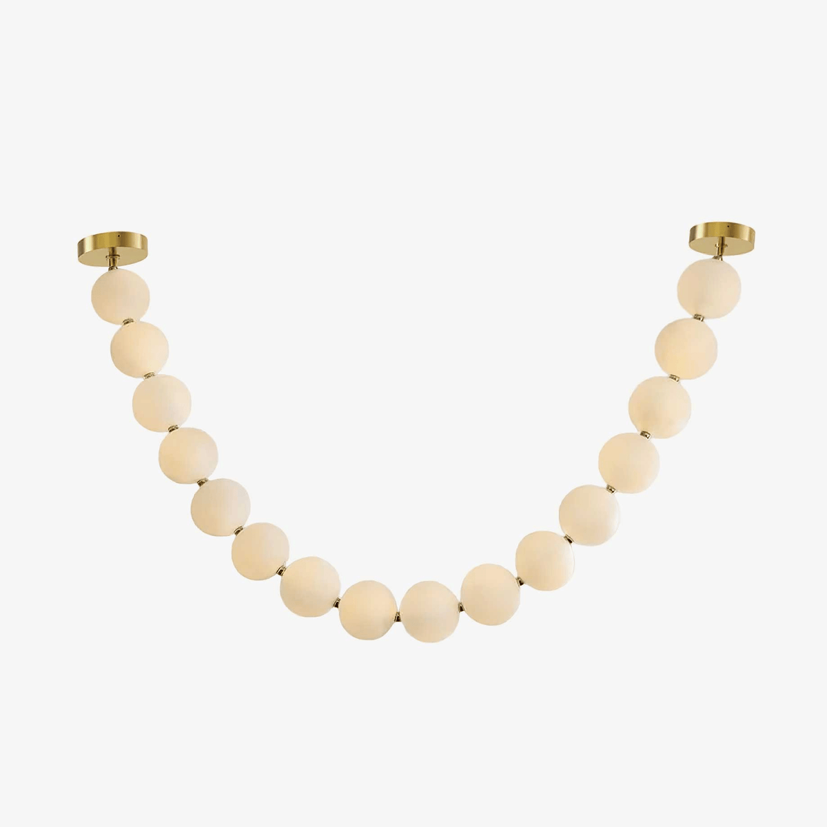 Halti Necklace Acrylic Chandelier - 15 Lights: Dia 35" xH 19.6"Gold & WhiteWarm Lightcasivra