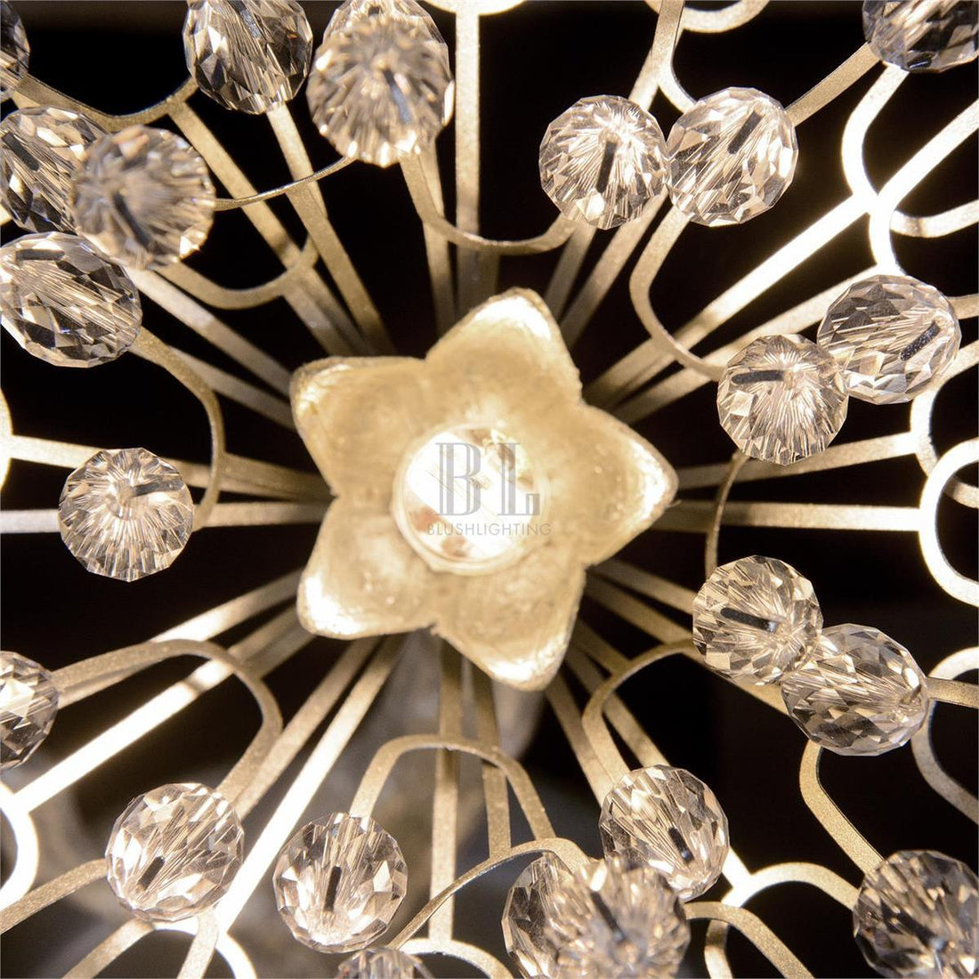 Hanasaku Crystal Bud Branch Fourteen - Light Oblong Chandelier - casivra