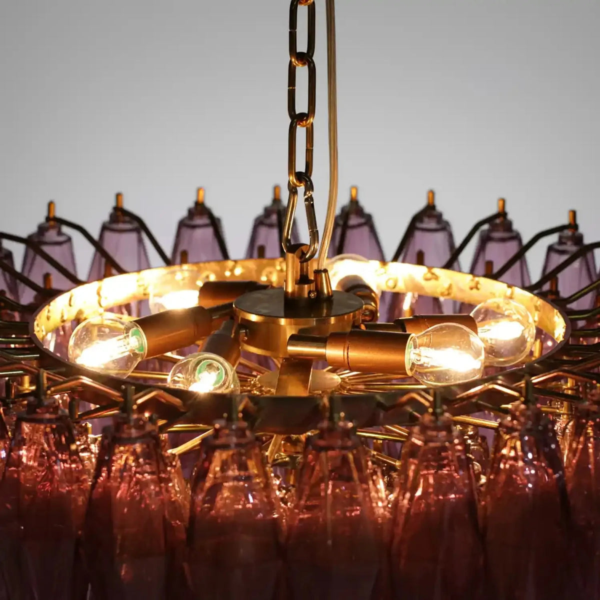 Hand Blown Tier Glass Large Murano Chandelier 24"31"40"-American Vintage chandelier lamp-casivra-casivra