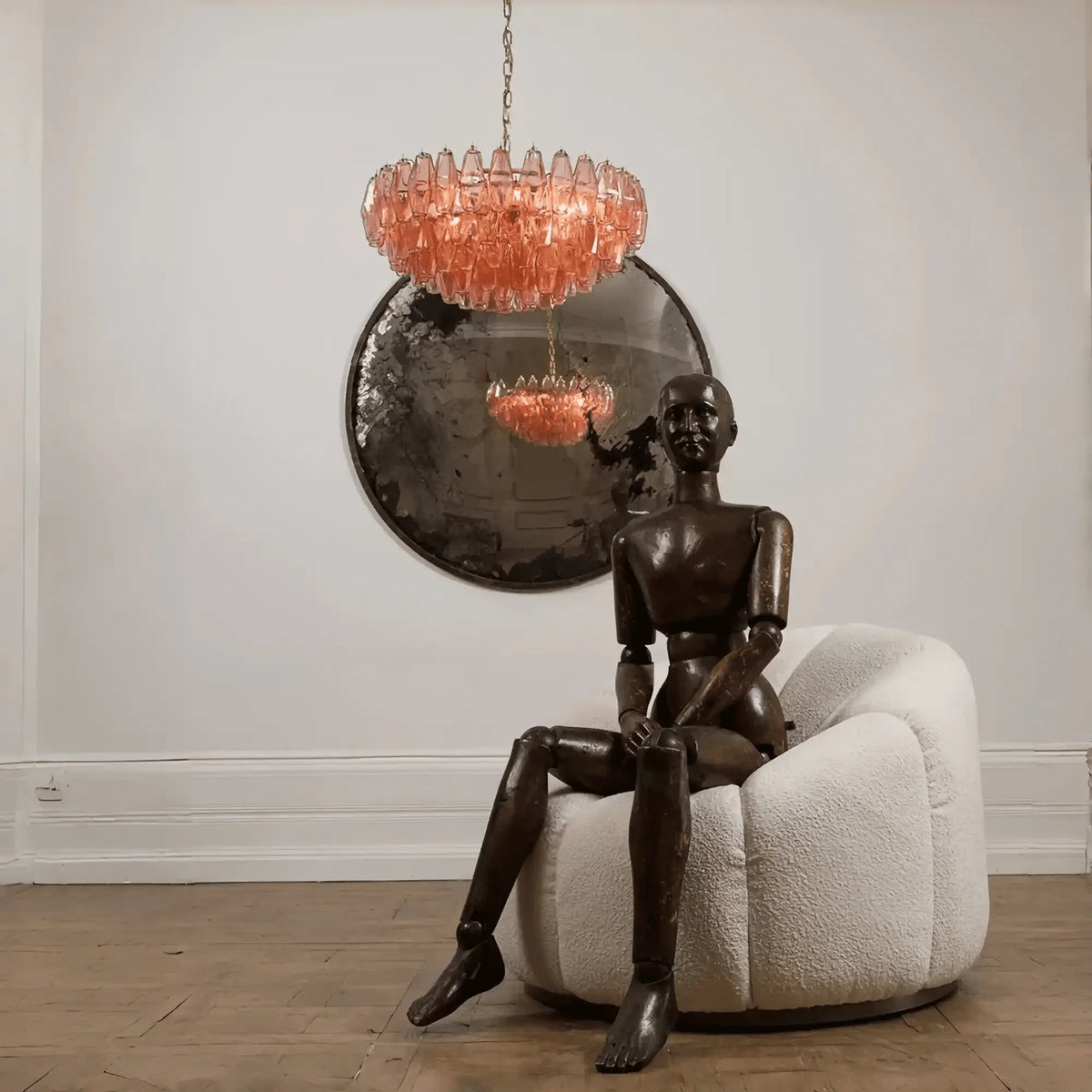 Hand Blown Tier Glass Large Murano Chandelier 24"31"40"-American Vintage chandelier lamp-casivra-casivra