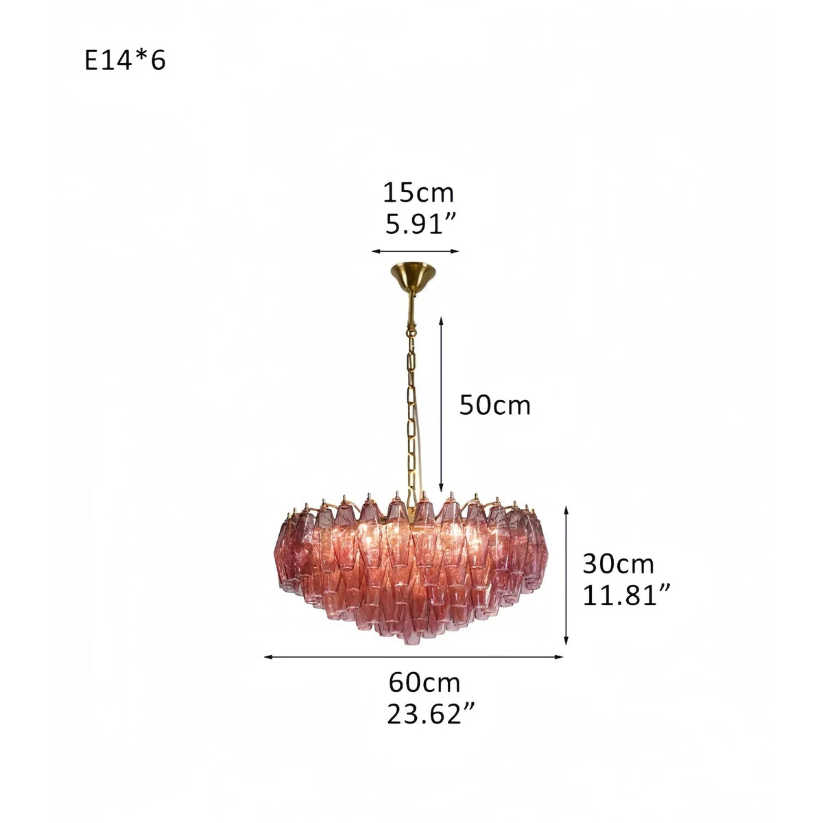 Hand Blown Tier Glass Large Murano Chandelier 24"31"40"-American Vintage chandelier lamp-casivra-casivra