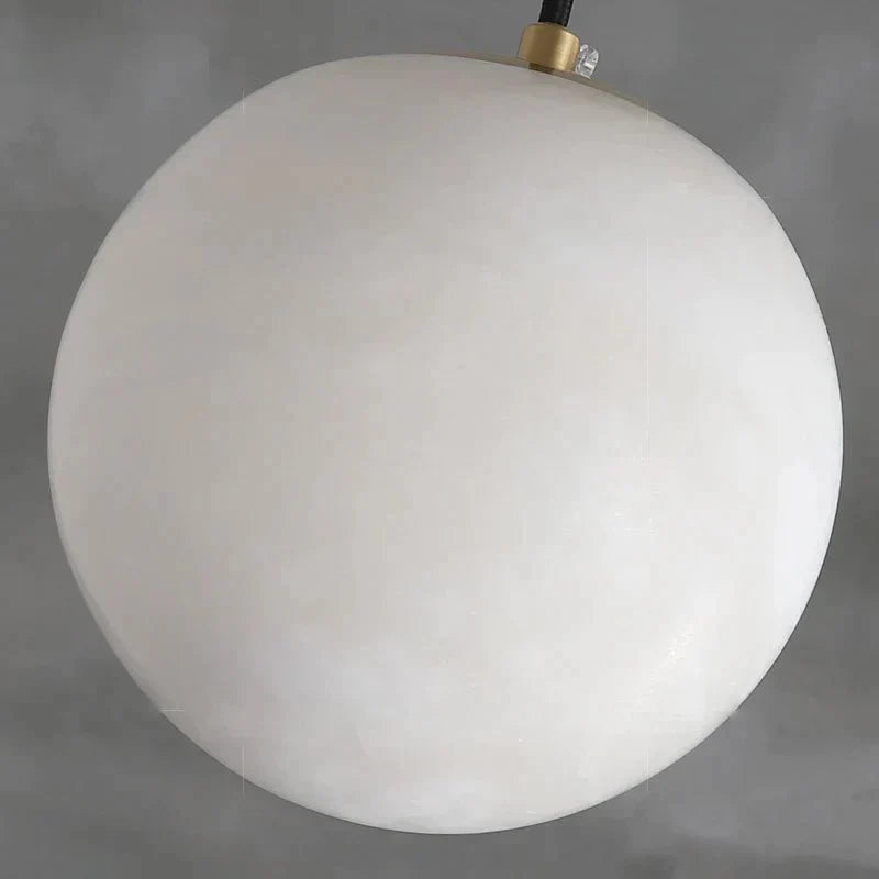 Hansa Alabaster Ball Pendant Light, Island Mini Pendant Light - 6"Dcasivra