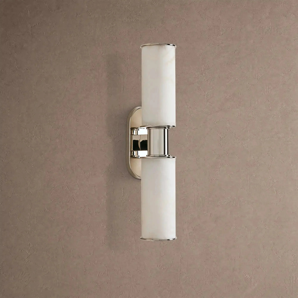 Hartley Alabaster 2-Light Wall Sconce - Nickelcasivra