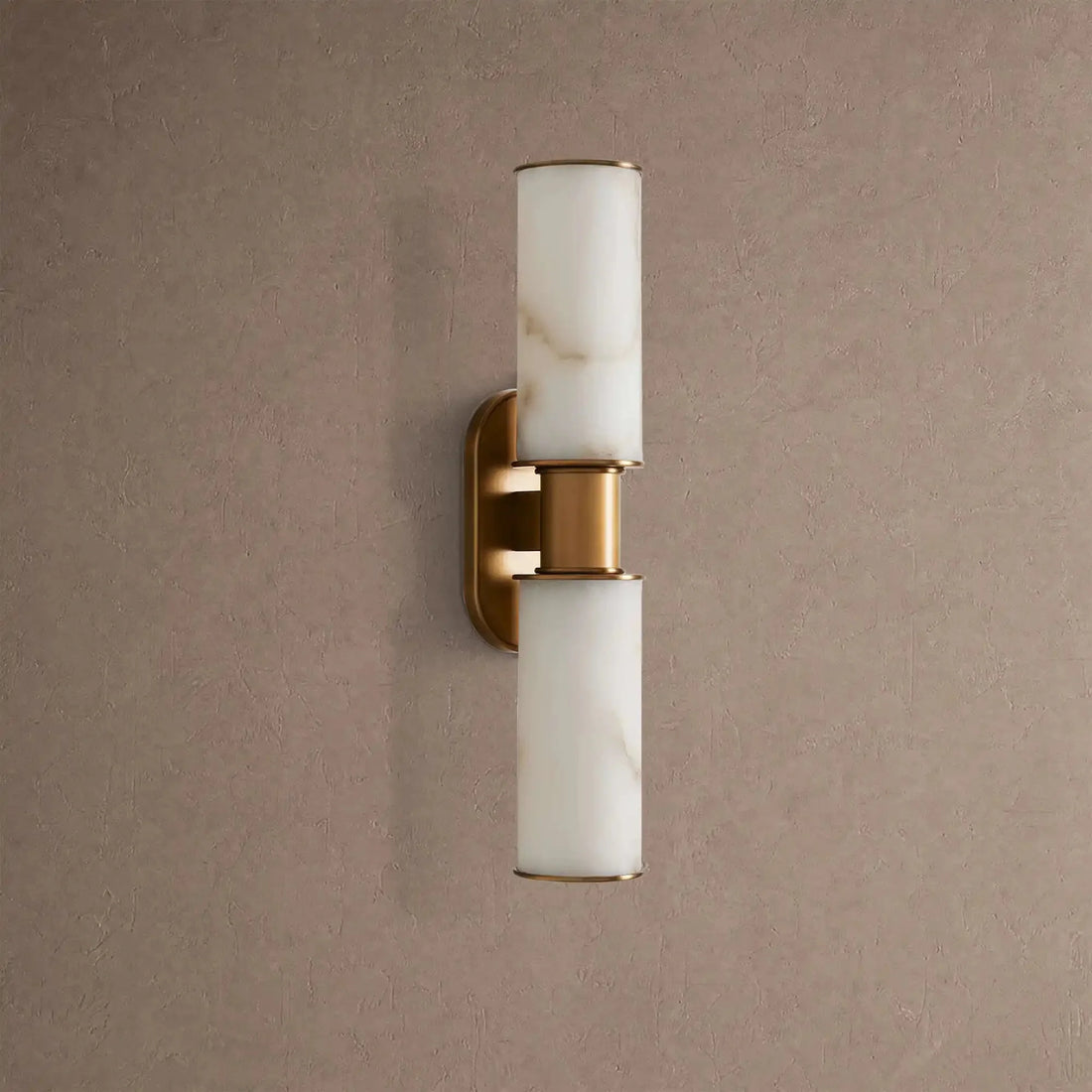 Hartley Alabaster 2-Light Wall Sconce - Brasscasivra