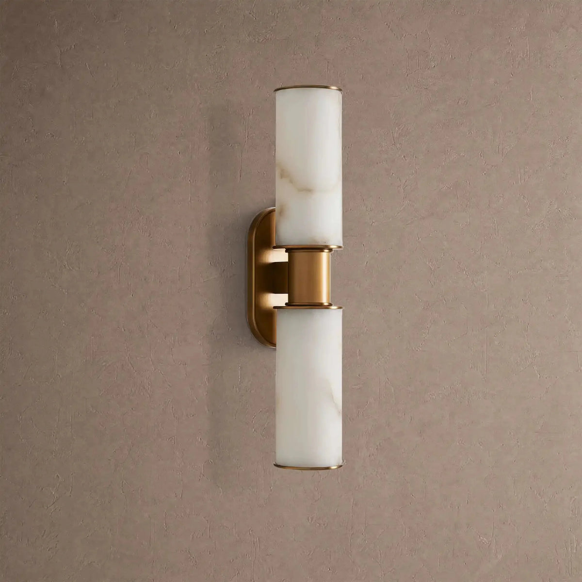 Hartley Alabaster 2-Light Wall Sconce - Brasscasivra
