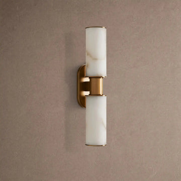 Hartley Alabaster 2-Light Wall Sconce - Brasscasivra