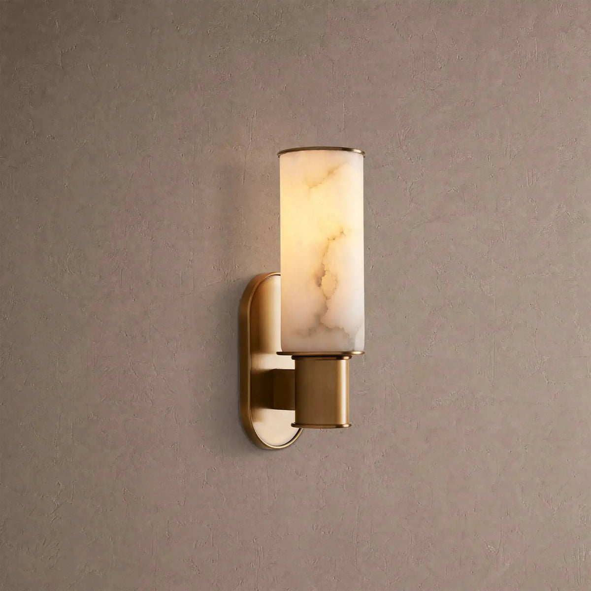Hartley Alabaster Wall Sconce - Brasscasivra
