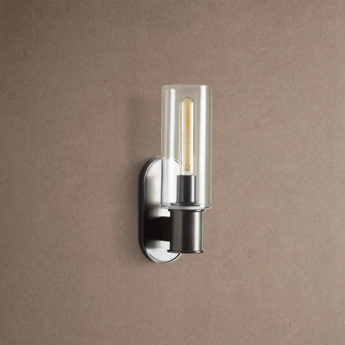 Hartley Clear Glass Wall Sconce - Brasscasivra