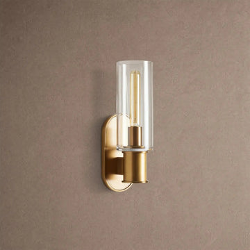 Hartley Clear Glass Wall Sconce - Brasscasivra